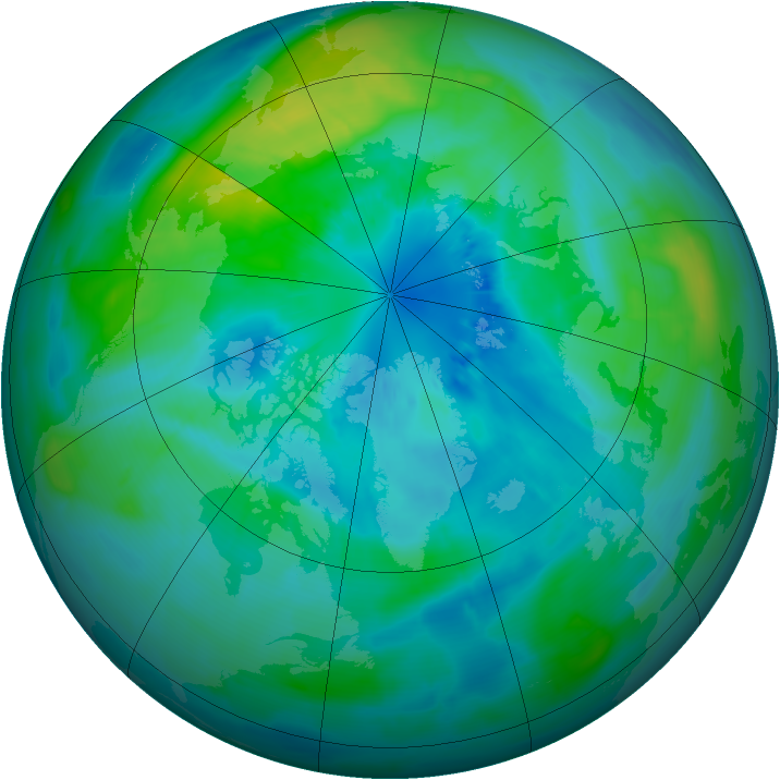 Arctic ozone map for 26 September 2013